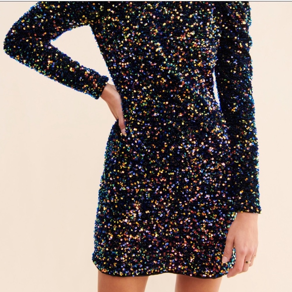 Adelyn Rae Sequin Colorful Dress size Small